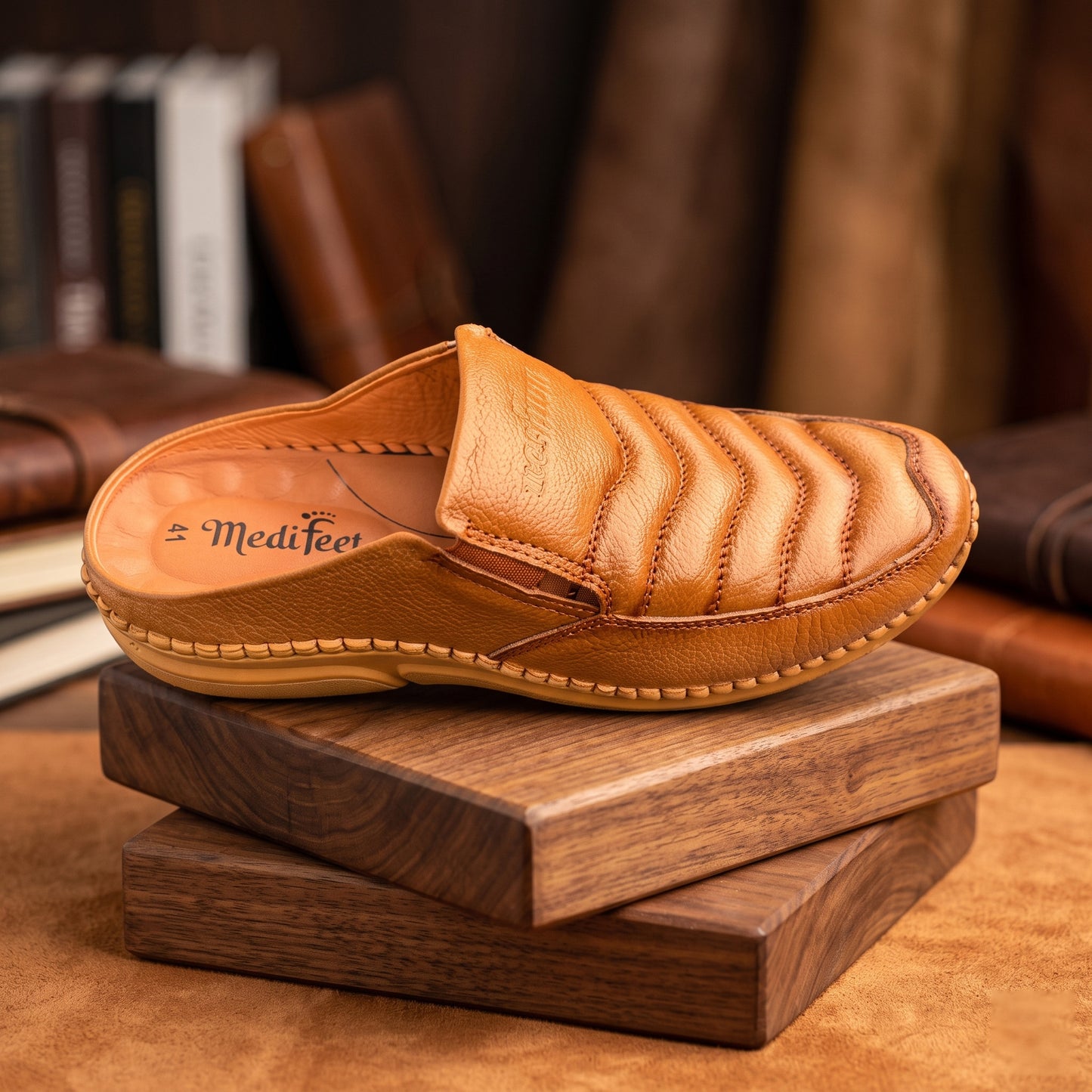 হাওয়াই সোল | Brown Leather Men’s Loafers Shoe – 108