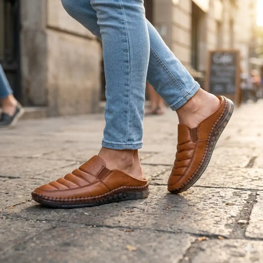 জেলি সোল | Premium Brown Comfort Leather Men’s Loafers Shoe– ডক্টর ইনসোল জুতা – 107