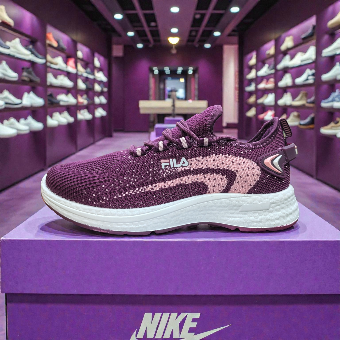 Purple Fila Women's Walking Sneakers লেডিস সকাল-বিকাল হাঁটার জুতা