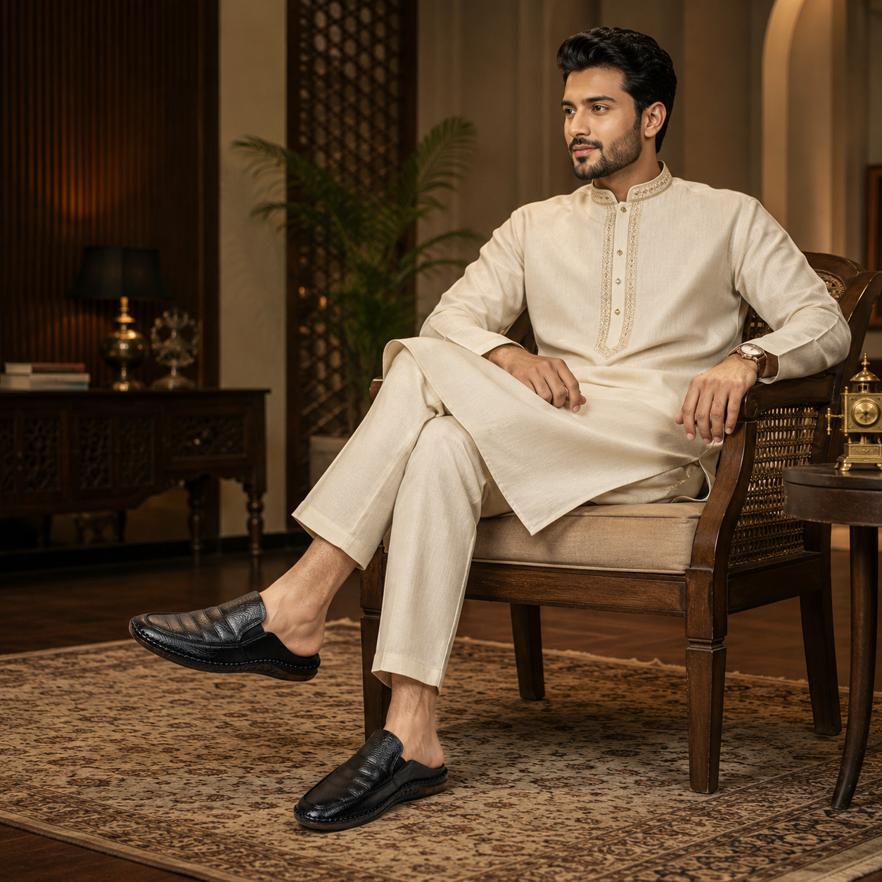 জেলি সোল | Black Comfort Leather Men’s Loafers Shoe– ডক্টর ইনসোল জুতা – 107