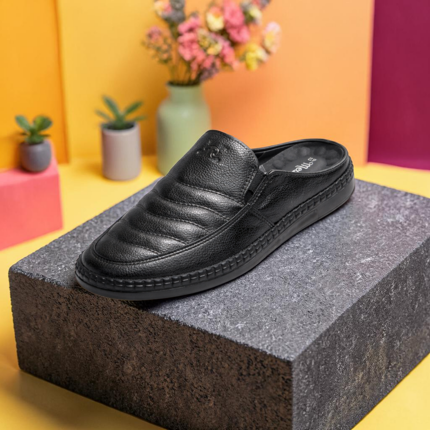 জেলি সোল | Black Comfort Leather Men’s Loafers Shoe– ডক্টর ইনসোল জুতা – 107