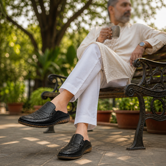 Premium Black Comfort Leather Men’s Loafers Shoe– ডক্টর ইনসোল জুতা – 107