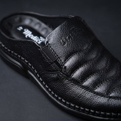 হাওয়াই সোল | Black Leather Men’s Loafers Shoe – 108