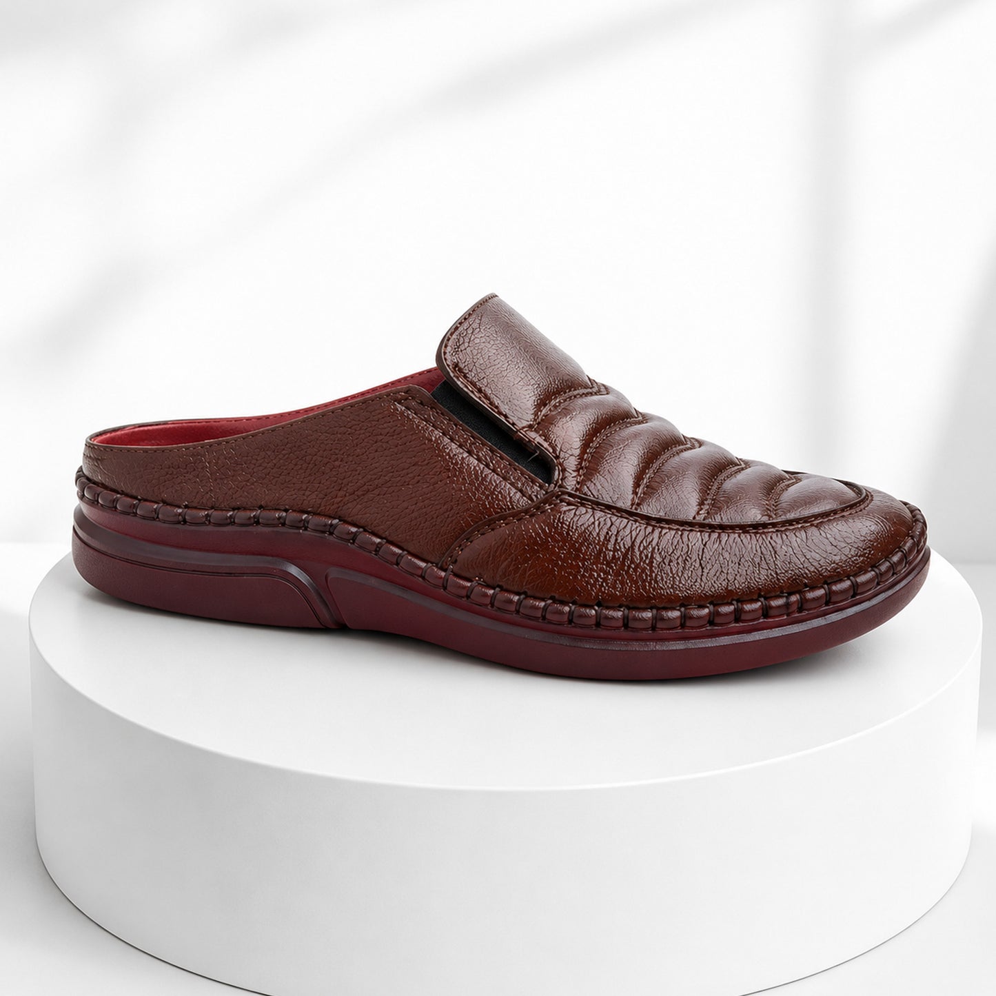 হাওয়াই সোল | Chocolate Leather Men’s Loafers Shoe – 108
