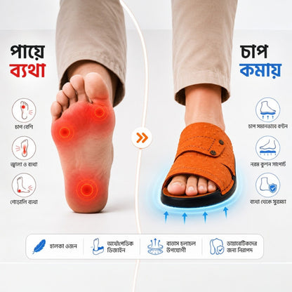 Diabetic Care Leather Shoe | ডায়াবেটিক কেয়ার জুতা-116