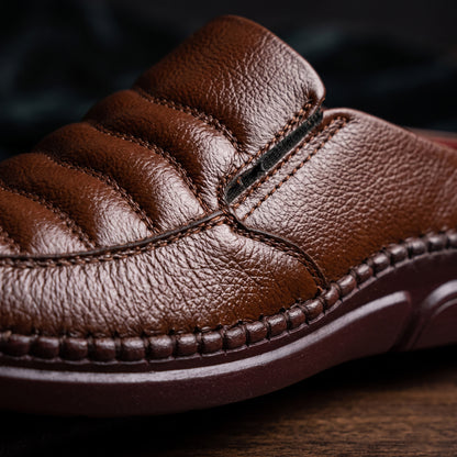 হাওয়াই সোল | Chocolate Leather Men’s Loafers Shoe – 108