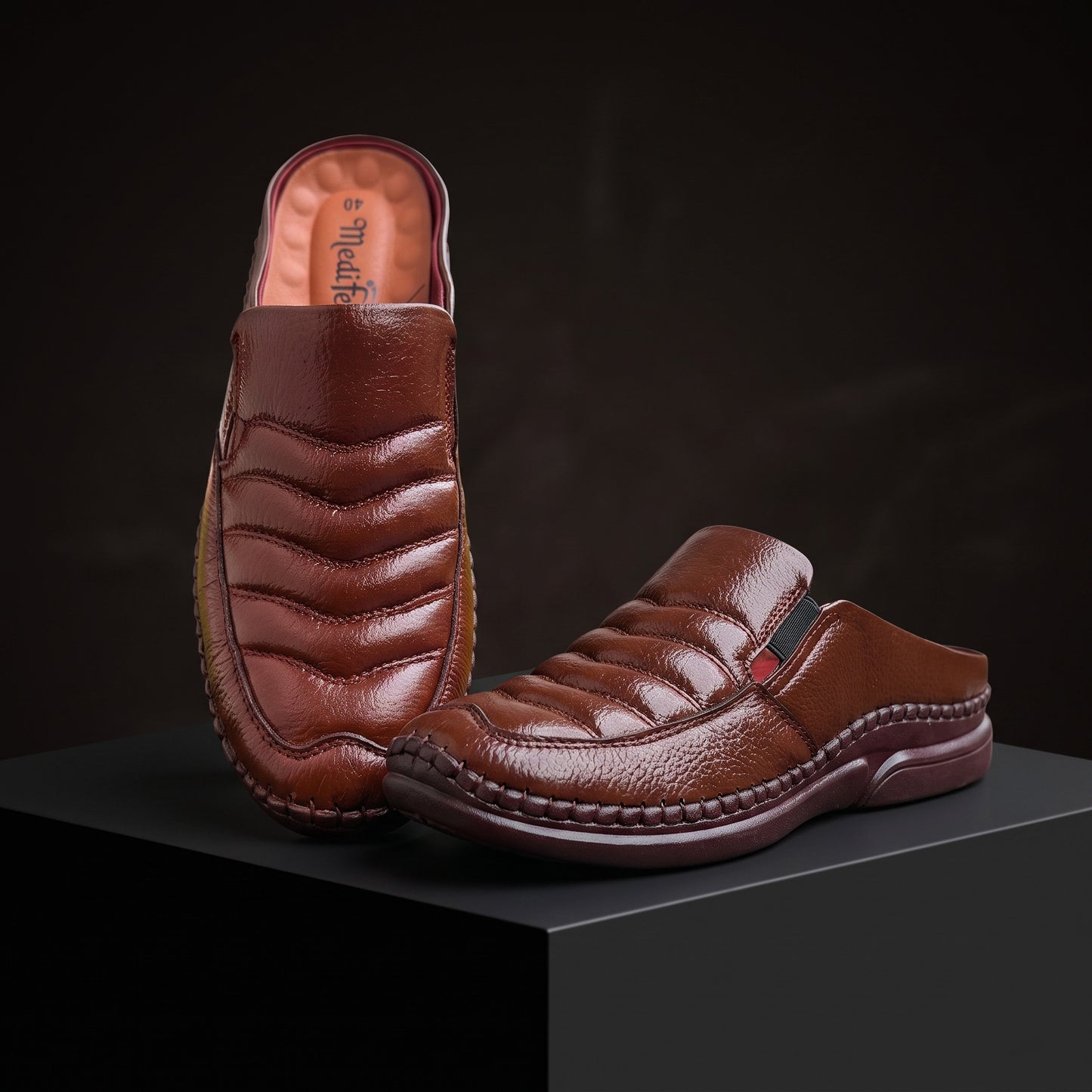 হাওয়াই সোল | Chocolate Leather Men’s Loafers Shoe – 108