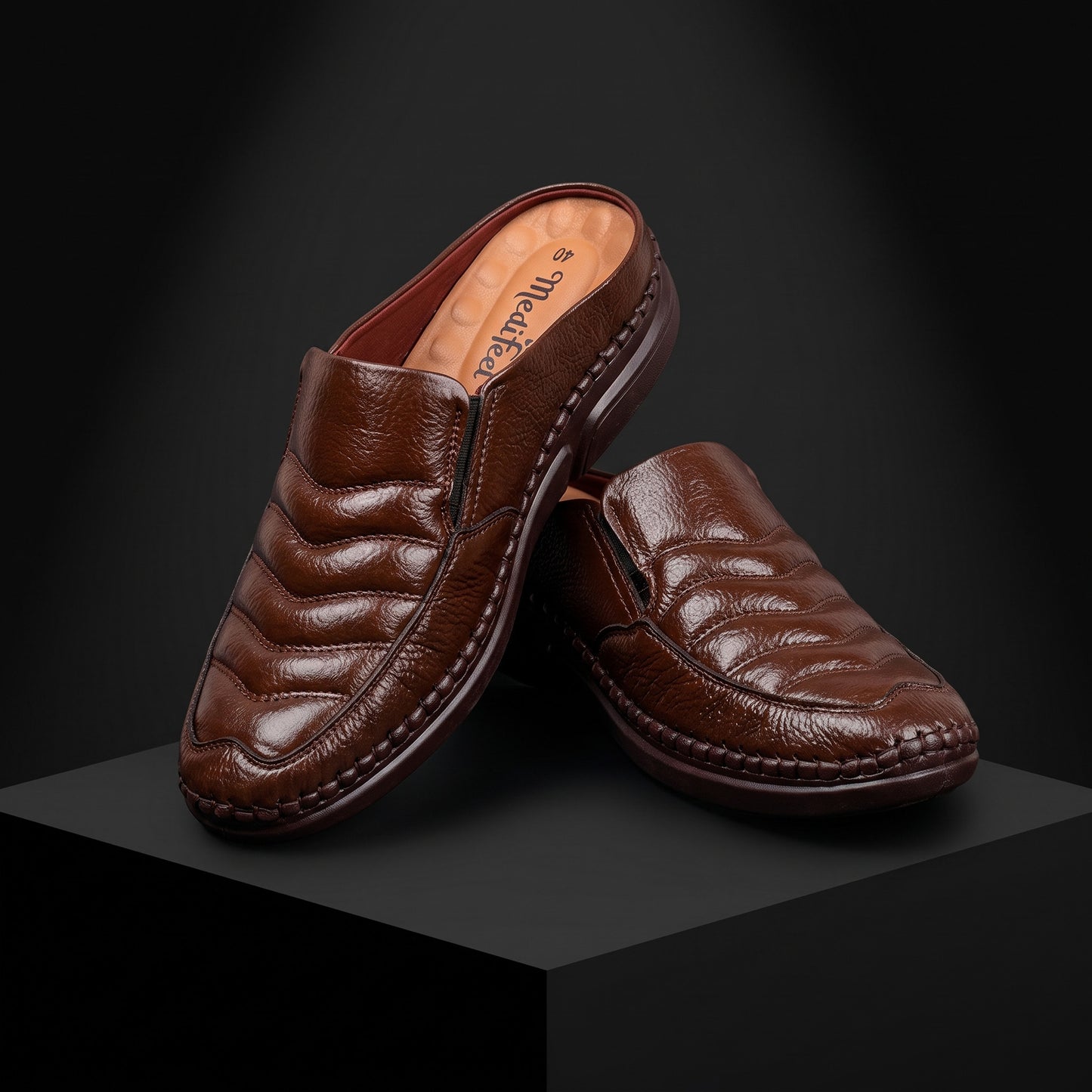 হাওয়াই সোল | Chocolate Leather Men’s Loafers Shoe – 108