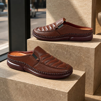 হাওয়াই সোল | Chocolate Leather Men’s Loafers Shoe – 108