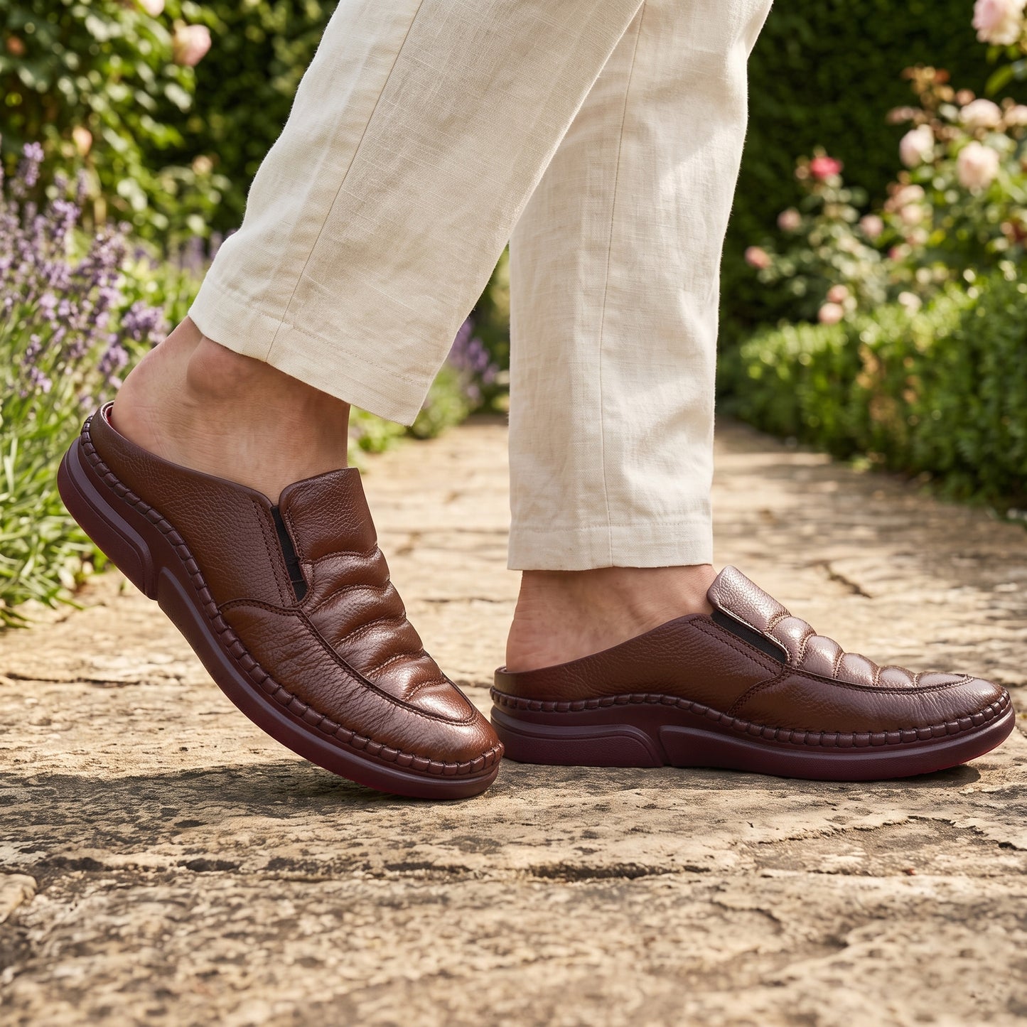 হাওয়াই সোল | Chocolate Leather Men’s Loafers Shoe – 108