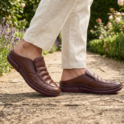 হাওয়াই সোল | Chocolate Leather Men’s Loafers Shoe – 108