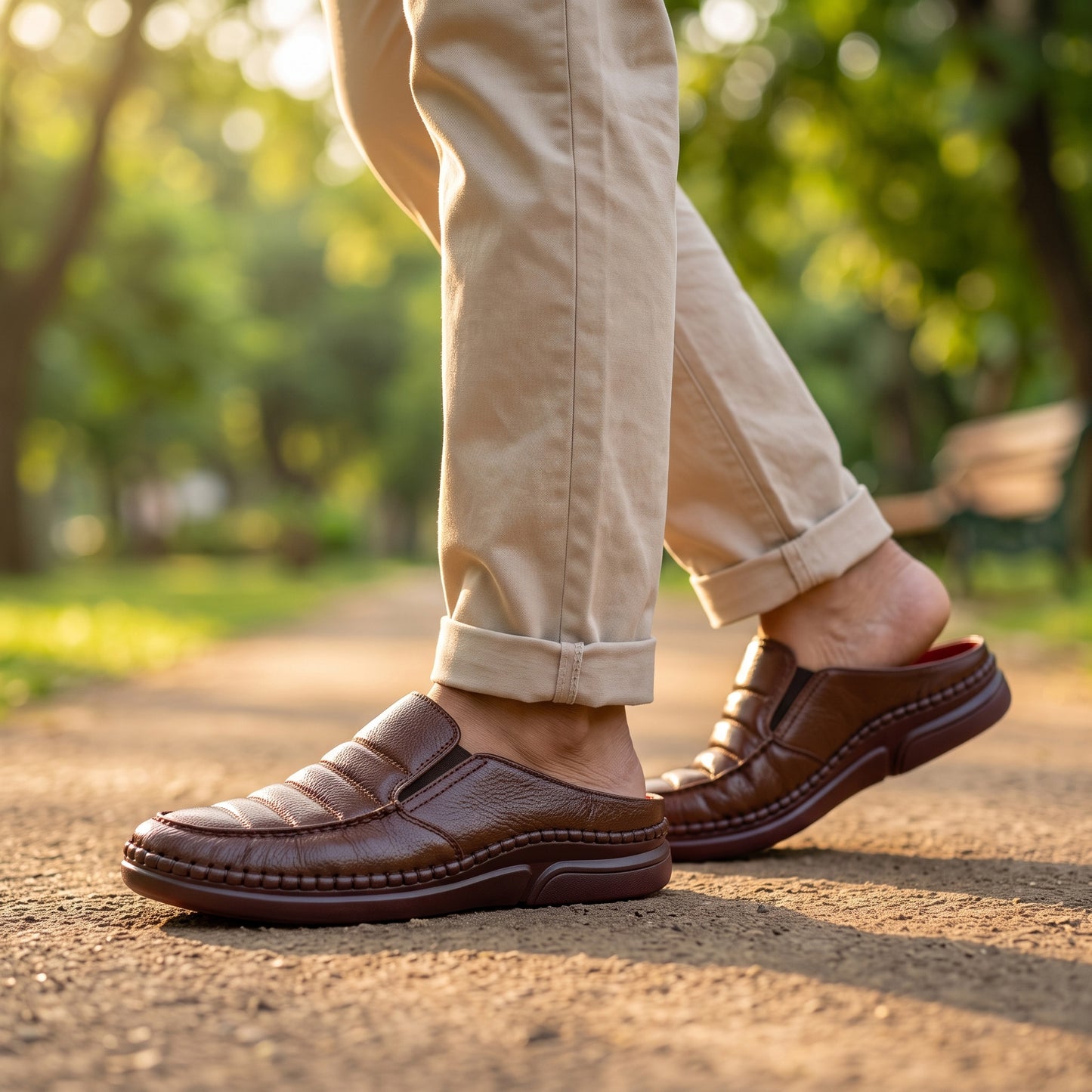হাওয়াই সোল | Chocolate Leather Men’s Loafers Shoe – 108