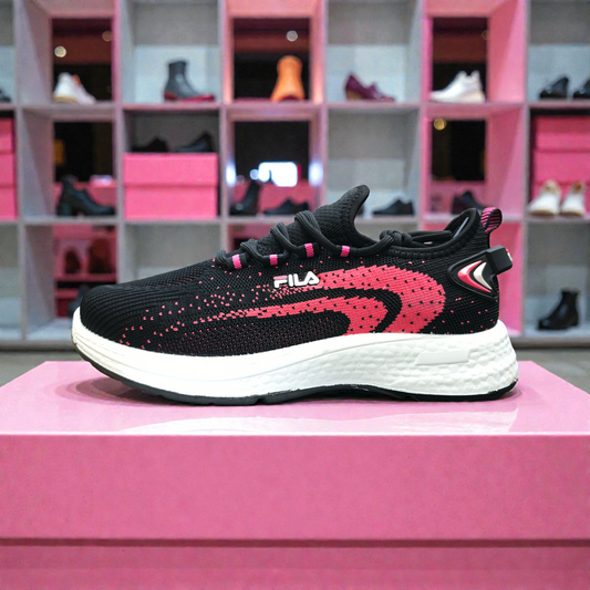 Black Fila Women's Walking Sneakers লেডিস সকাল-বিকাল হাঁটার জুতা