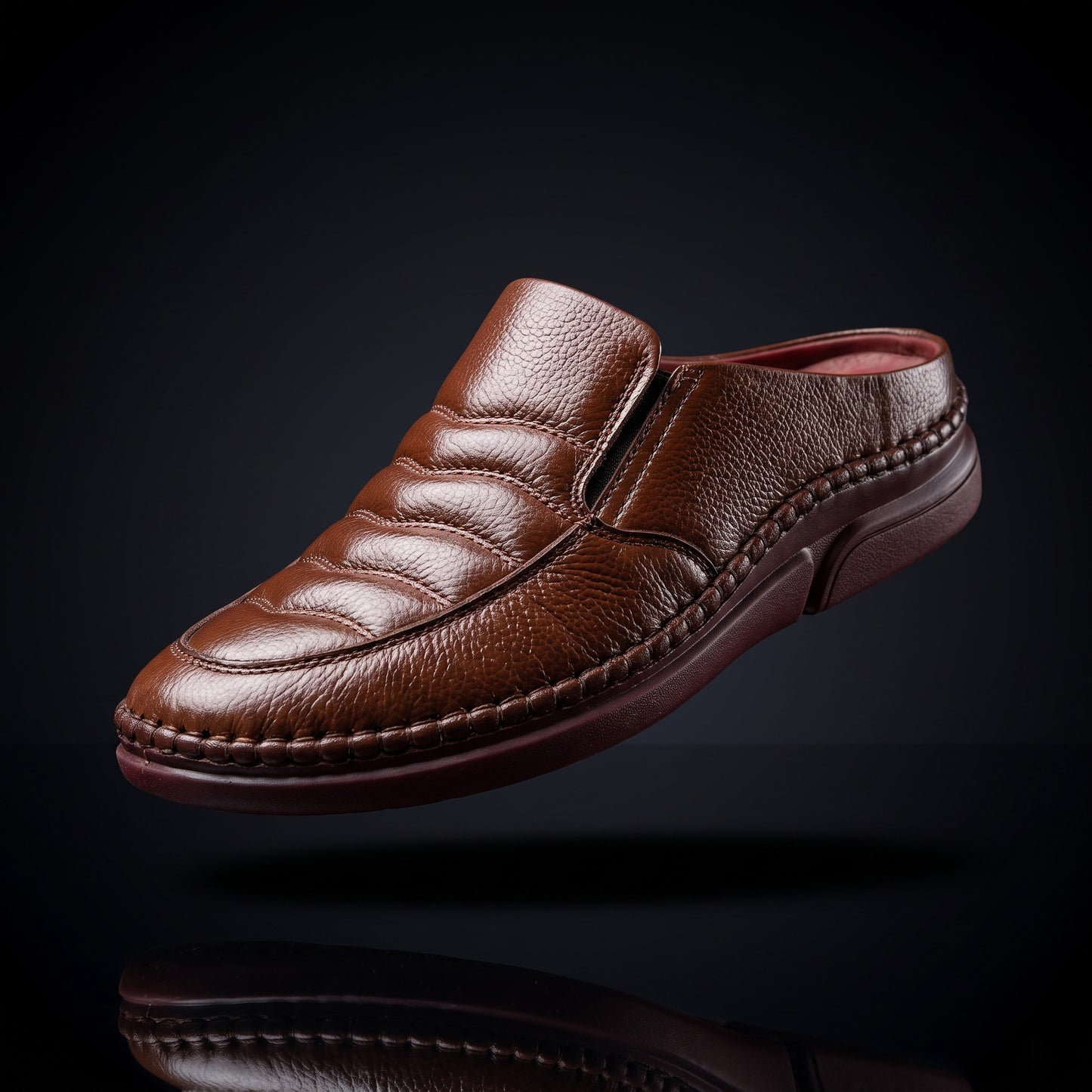 হাওয়াই সোল | Chocolate Leather Men’s Loafers Shoe – 108