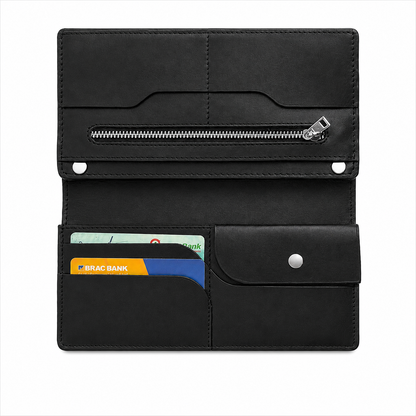 Black Diabetic Care Long Wallet | কার্ড, ক্যাশ ও ডকুমেন্ট অর্গানাইজার