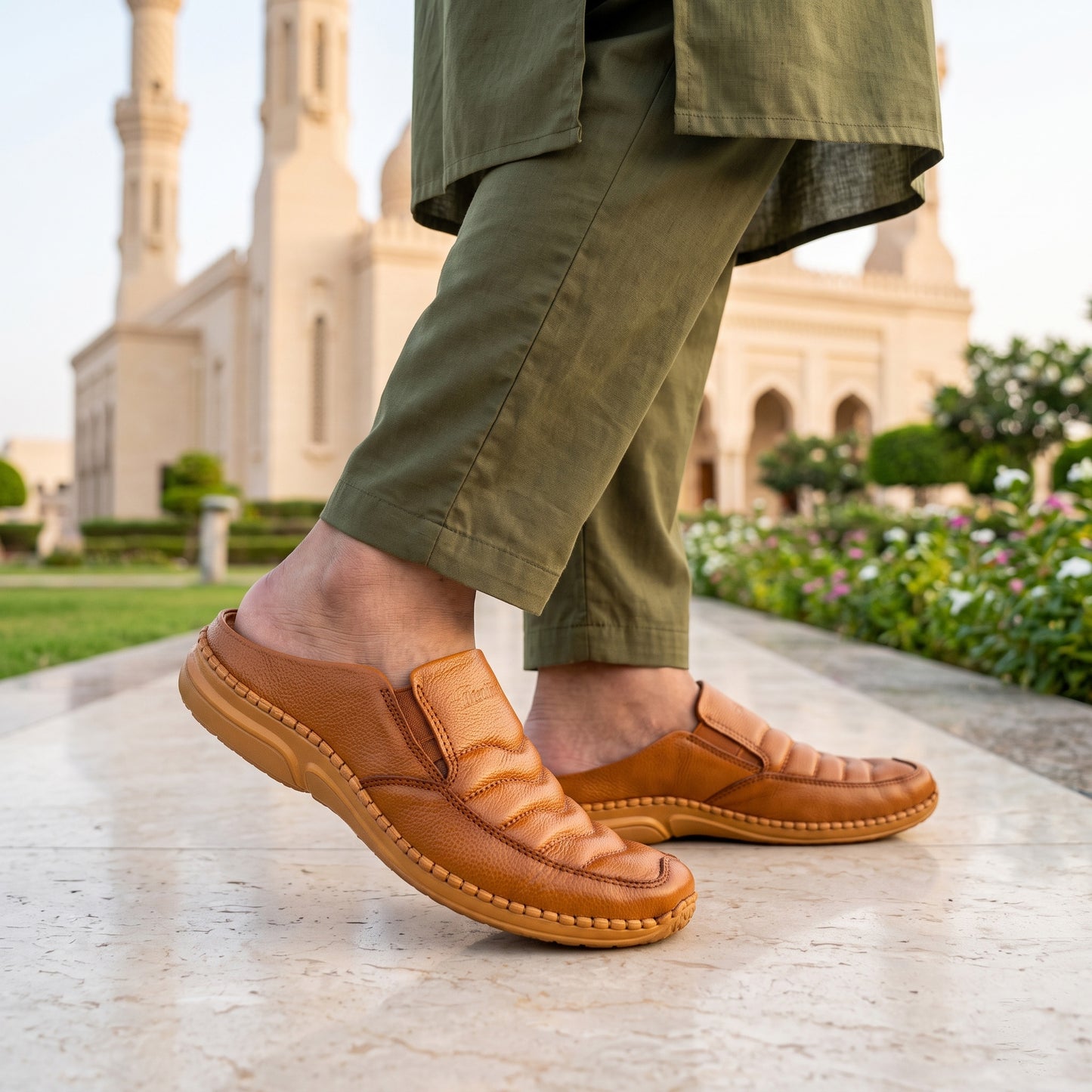 হাওয়াই সোল | Brown Leather Men’s Loafers Shoe – 108