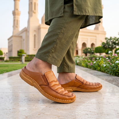 হাওয়াই সোল | Brown Leather Men’s Loafers Shoe – 108