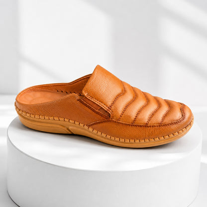 হাওয়াই সোল | Brown Leather Men’s Loafers Shoe – 108