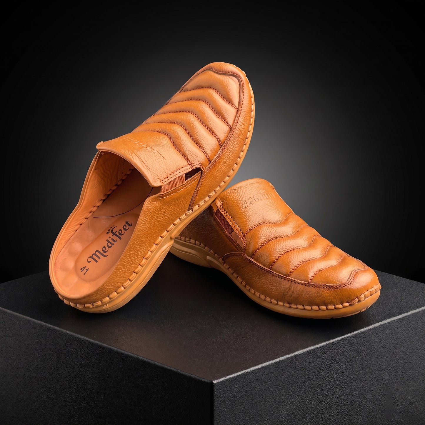 হাওয়াই সোল | Brown Leather Men’s Loafers Shoe – 108
