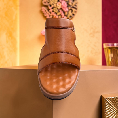 Diabetic Arabian Comfort Men's Genuine Leather Doctor Insole – Brown