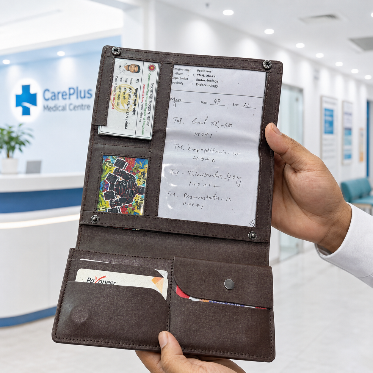 Chocolate Diabetic Care Long Wallet | কার্ড, ক্যাশ ও ডকুমেন্ট অর্গানাইজার