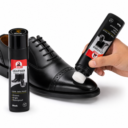 BIKI BLACK Leather Liquid Shoe Polish 75ml –