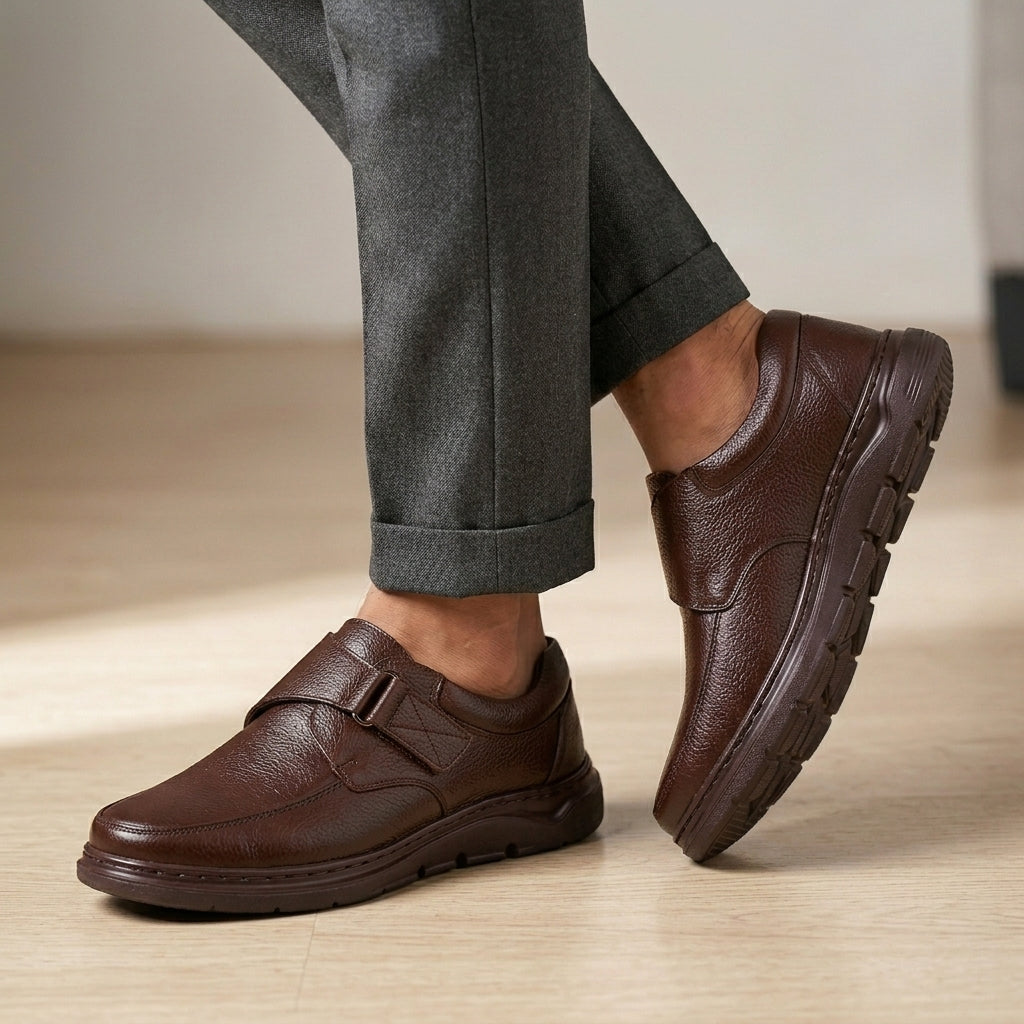Formal Chocolate Comfort Shoes | Free Glucometer | ফ্রী ডায়াবেটিস মেশিন | A300