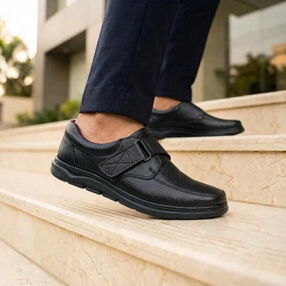 Formal Black Comfort Shoes | Free Glucometer | ফ্রী ডায়াবেটিস মেশিন | A300