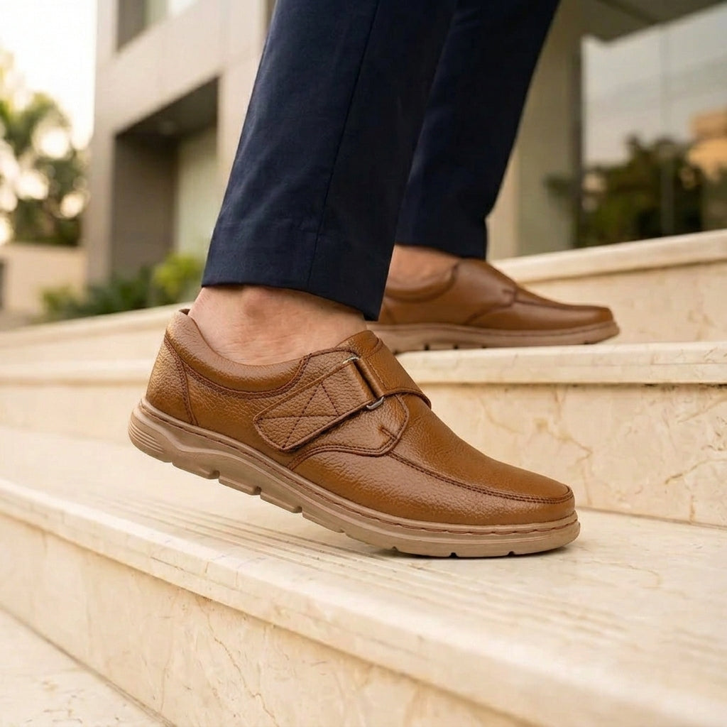 Formal Brown Comfort Shoes | Free Glucometer | ফ্রী ডায়াবেটিস মেশিন | A300