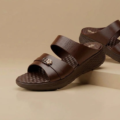 লেডিস হাওয়াই | Chocolate Women’s Lightweight Comfort Leather Shoe - 208