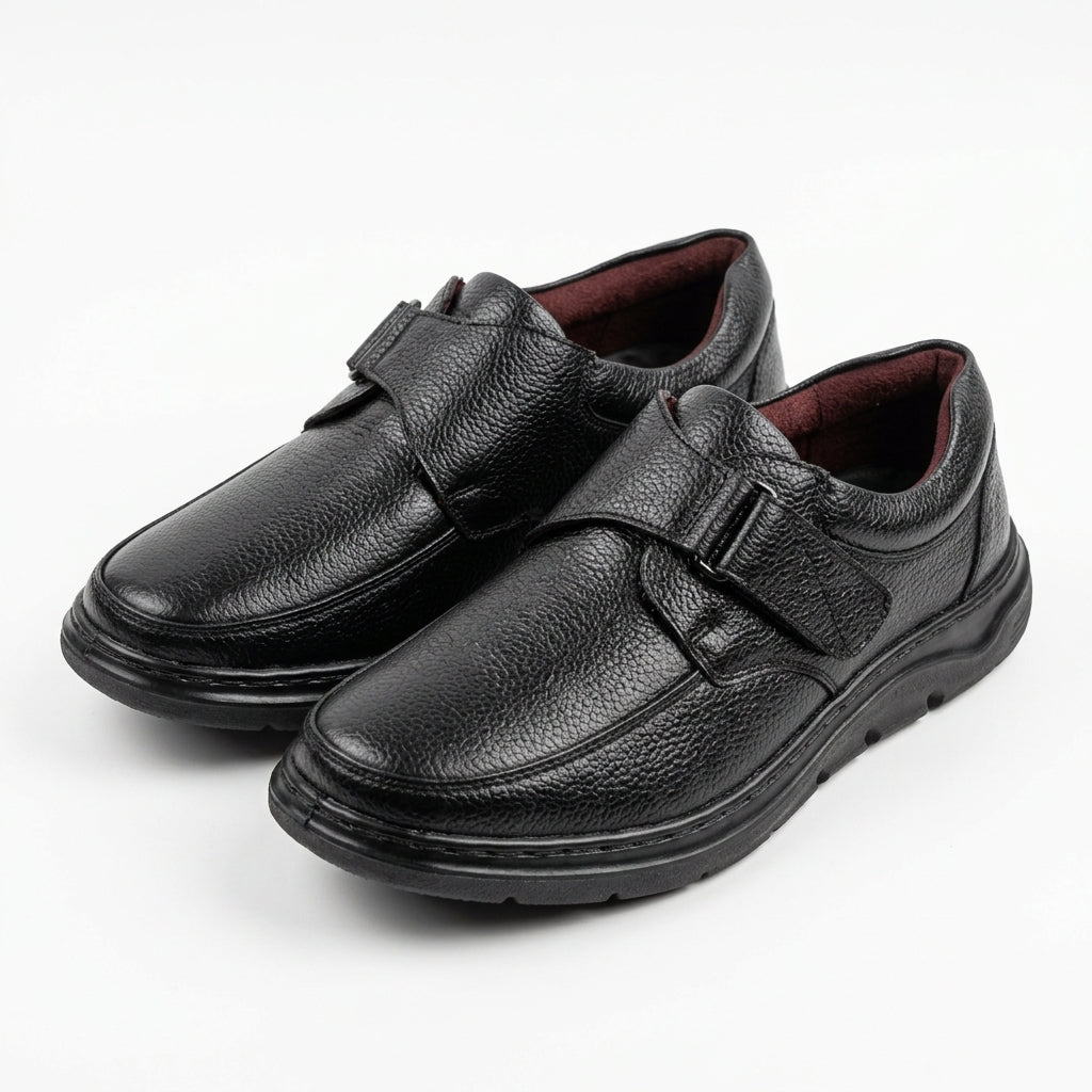 Formal Black Comfort Shoes | Free Glucometer | ফ্রী ডায়াবেটিস মেশিন | A300