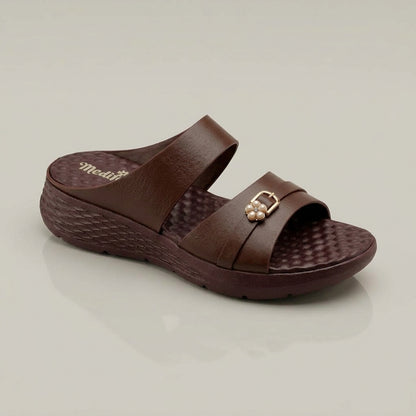 লেডিস হাওয়াই | Chocolate Women’s Lightweight Comfort Leather Shoe - 208