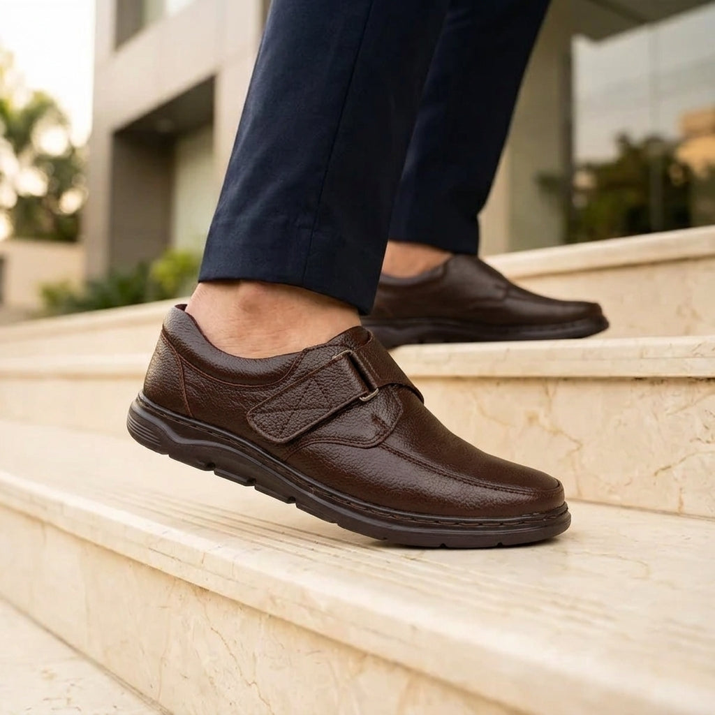 Formal Chocolate Comfort Shoes | Free Glucometer | ফ্রী ডায়াবেটিস মেশিন | A300