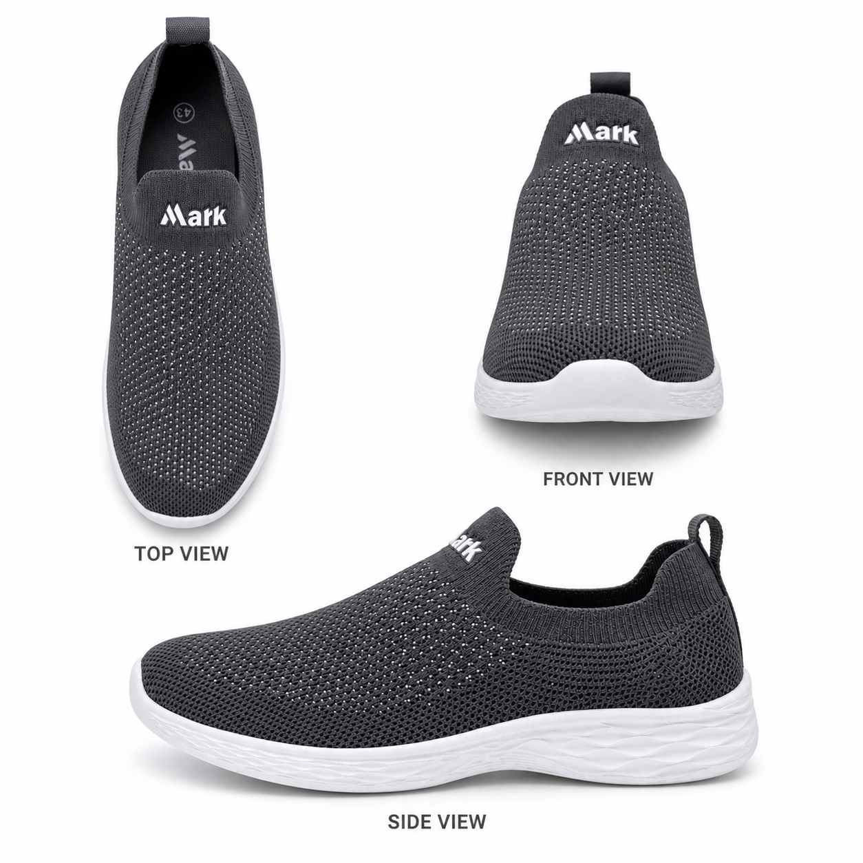Gray Lightweight Walking Shoes সকাল-বিকাল হাঁটা – ডক্টর ইনসোল জুতা –