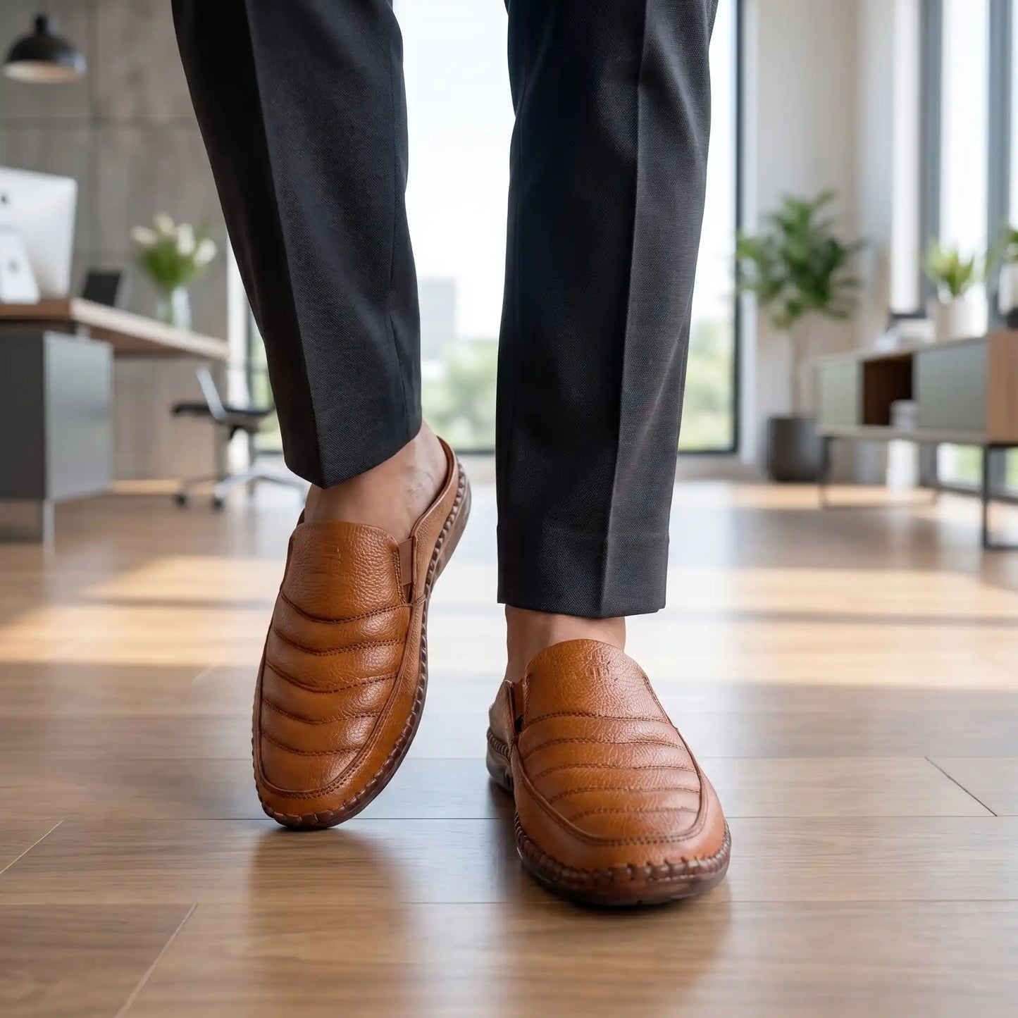 জেলি সোল | Premium Brown Comfort Leather Men’s Loafers Shoe– ডক্টর ইনসোল জুতা – 107