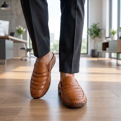 জেলি সোল | Premium Brown Comfort Leather Men’s Loafers Shoe– ডক্টর ইনসোল জুতা – 107