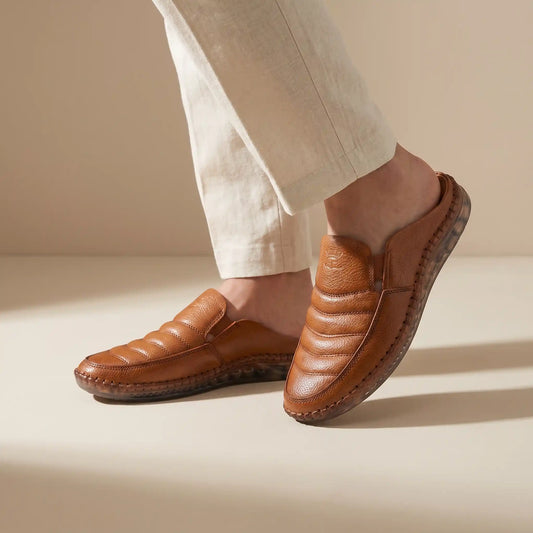 Premium Brown Comfort Leather Men’s Loafers Shoe– ডক্টর ইনসোল জুতা – 107